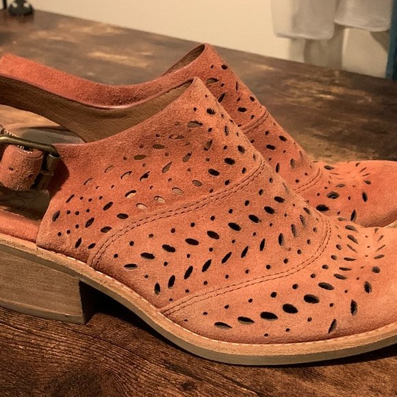 Sofft Alyse Slingback Cutout Booties, Ankle Boots, SlipOn, 7M, Rust Orange - Picture 4 of 10